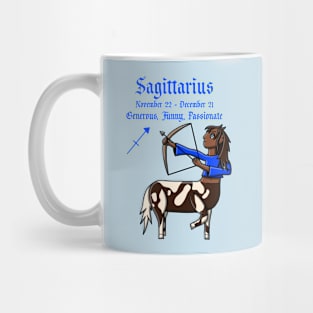 Sagittarius Zodiac Sign Dates & Traits Mug